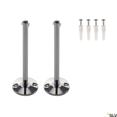 ELEMENTY KIERUJĄCE, do niskonapięciowego systemu linkowego, chrom, 2 szt., 16cm (186342) - SLV