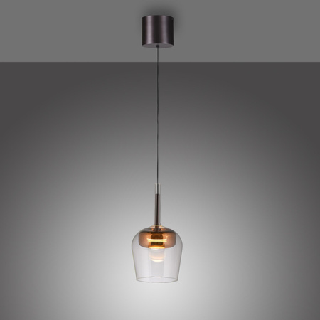 Lampa wisząca na pilota i aplikację, z płynną regulacją wysokości Q-KON MIEDZIANY (2741-20) - Paul Neuhaus