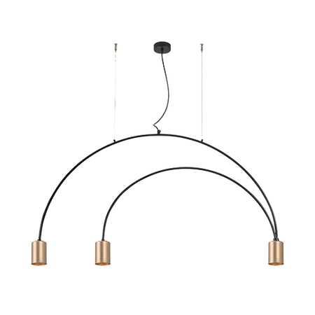 PENDANT LAMP 3XGU10 BLACK-GOLD (22226 Zambelis) - Zambelis