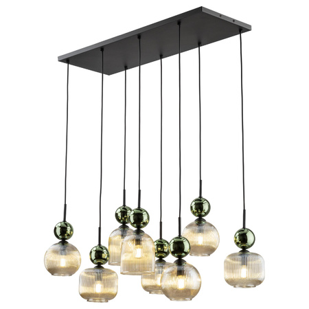 SOPHIA GREEN COGNAC LAMPA WISZĄCA 8XE14 (11151) - TK Lighting