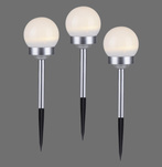 PILO-SOL KOLEC OGRODOWY SOLARNY BIAŁY/STALOWY SETx3 (19104-16-3) - Paul Neuhaus