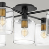 Lampa sufitowa Axel - Czarny/ Stary mosiądz (QN-AXEL5-BK) - Quintiesse