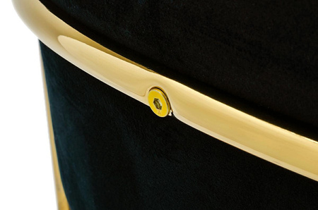 Krzesło MARGO czarne - welur, podstawa złota (KH121100121.74) - King Home