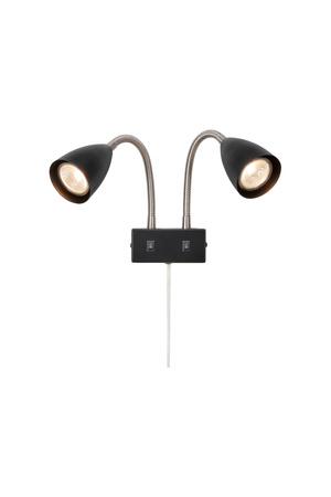 Kinkiet z wyłącznikiem CIRO Wall 2L Black/Steel (108901) Markslojd