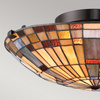 Lampa w stylu Tiffany - Plafon Inglenook Valiant brąz (QZ-INGLENOOK-F-SMALL) - Elstead Lighting