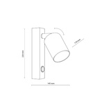 NEX BLACK KINKIET 1XGU10 (11364) - TK Lighting