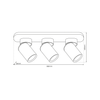 Lampa sufitowa Andy Spot 3 (ML9937) - Milagro