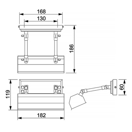Kinkiet do podświetlenia obrazów Chawton (CHAWTON-PLS-BLK) - Elstead Lighting