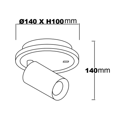 Kinkiet / Spot Parma 1 (LP-0612/1WS BK) - Light Prestige