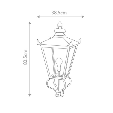 Głowica latarni Wilmslow (WSLL1-BLACK) - Elstead Lighting