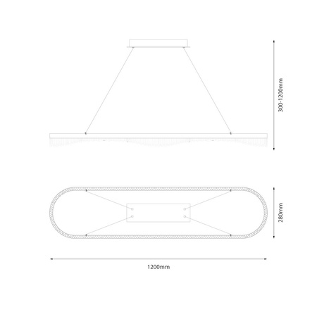 Lampa wisząca PRECIOSA 45W LED (ML1868) - Milagro