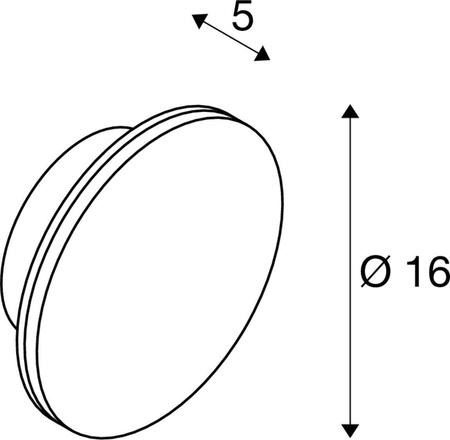 Kinkiet zewnętrzny D-RING S  biała (1007912) - SLV