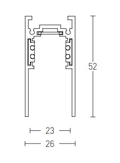MAGNETIC CEILING DEEP TRACK 3M BLACK (2082B-3 Zambelis) - Zambelis