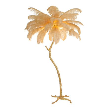Lampa podłogowa EMU pióra beżowe 150 cm (ST-DN128-F beige) - Step into Design