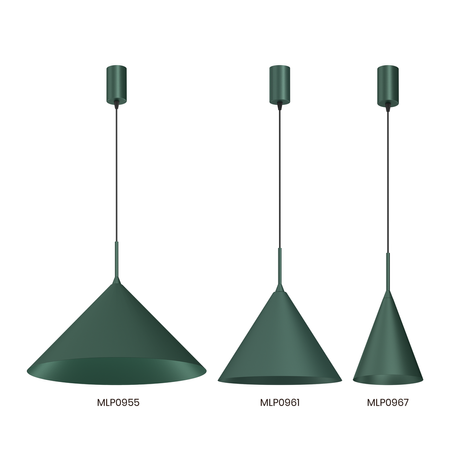 Lampa wisząca CAPITAL zielona Ø32cm (MLP0961) - Milagro