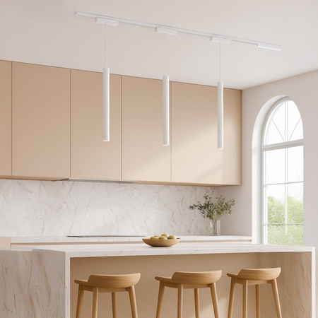 Lampa wisząca na szynie, sterowana aplikacją Slim Magnetic Track Biały pendant 6W LED Tuya CCT (ML2208) - Milagro