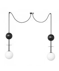 Podwójna lampa wisząca pająk OIO A2 czarna (OIA222P0) - Ummo