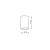 Oczko Manacor czarne 9cm (LP-232/1D - 90 czarne) - Light Prestige