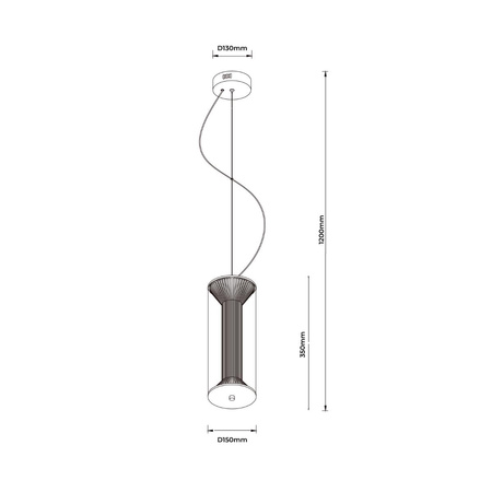 Lampa wisząca Aeris transparentna LED CCT (LP-2137/1P TR) - Light Prestige