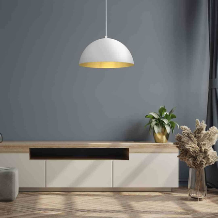 Lampa wisząca BETA WHITE/GOLD Ø 35 cm (MLP7897) - Milagro
