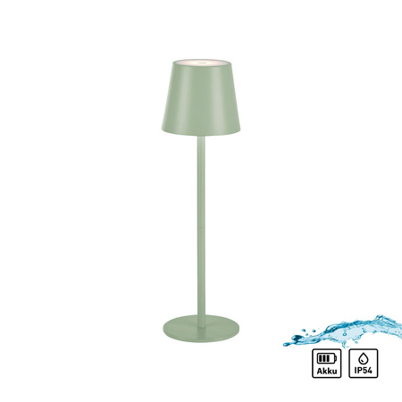 Przenośna LAMPA STOŁOWA USB EURIA ZIELONA (19250-43) - Paul Neuhaus