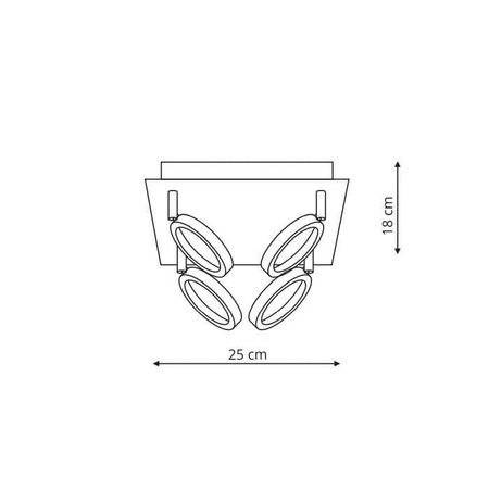 Plafon Carrara 4 (LP-1864/4C) - Light Prestige