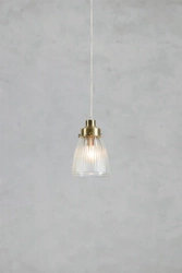 Lampa wisząca nad stół BELLIS Pendant 1L Clear/Antique Brass (109010) Markslojd