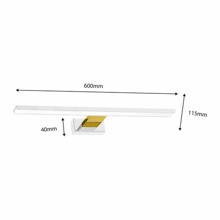 Kinkiet SHINE WHITE/GOLD 60cm 13,8W LED (ML7884) - Milagro