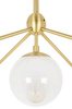 Lampa wisząca PLANETARIO 15 GOLD złota - klosze szronione (MD10230G-15.BRASS) - King Home