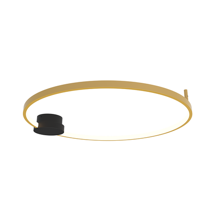 CEILING LED LIGHT 24W 3000K ALUMINIUM-SILICON,BLACK-GOLD RING (23096 Zambelis) - Zambelis