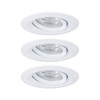 Zestaw Oprawa wbudowana NovaPico Plus Coin Easy ściemniana ruchoma 3x3W 2700K 230V Biały Mat/Aluminium (PL92971) - PAULMANN