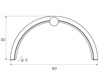 Kinkiet TRIO ARC matowy czarny IP44 (W0334) - MAXLIGHT
