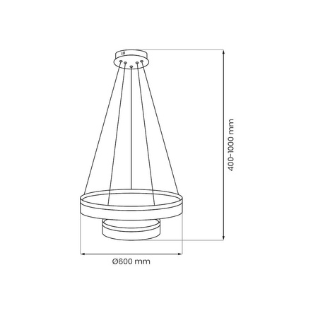 Lampa wisząca GALA SILVER 54W LED (ML2243) - Milagro