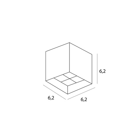 Kwadratowa lampa sufitowa MAXLIGHT C0251 X-LINE 5W