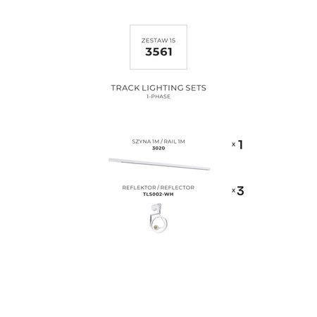 ZESTAW 15 SZYNOPRZEWODY WHITE JEDNOOBWODOWY (3561) - Zuma Line