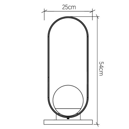 Lampa stołowa Sfera (QN-SFERA-TL-L-TEAK) - Quintiesse