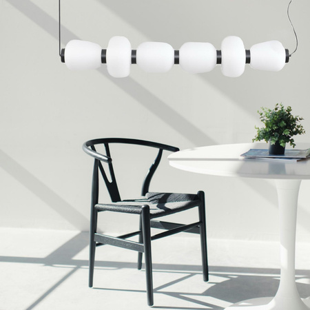 Lampa wisząca BRILLA LED biało-czarna 125 cm (ST-CP241210-6L BLACK WHITE) - Step into Design
