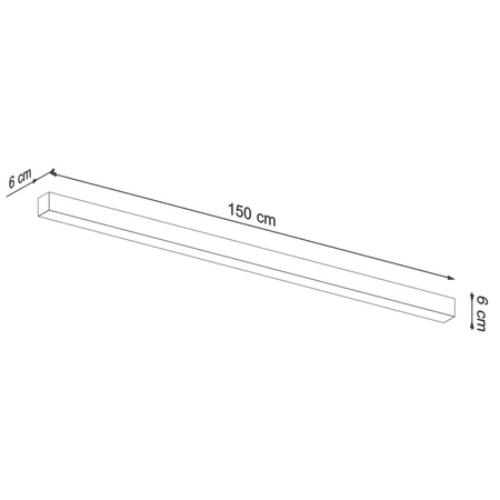 Lampa sufitowa PINNE 150 szary 4000K (TH.100) - Thoro Lighting