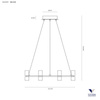 Lampa Wisząca KINGFORT Kol. Beżowy 3000K (0085.30.BI) - Vivida
