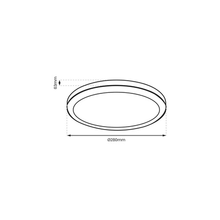 Plafon Vera 24W 4000K Czarny IP65 (EKP0473) - Eko-Light