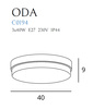 Plafon ODA CZARNY (C0194) - MAXlight