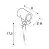 LED SPIKE, lampa wbijana w grunt LED, outdoor, kolor antracytowy, IP55, 3000K, 40° (1002201) SLV