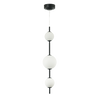 LED PENDANT LIGHT 12W 3000K GLASS &METAL WHITE+BLACK (20132 Zambelis) - Zambelis