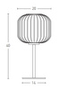 TABLE LAMP E27 MAX 40W GLASS MATERIAL WHITE & BRASS ON OFF SWITCH (20252 Zambelis) - Zambelis