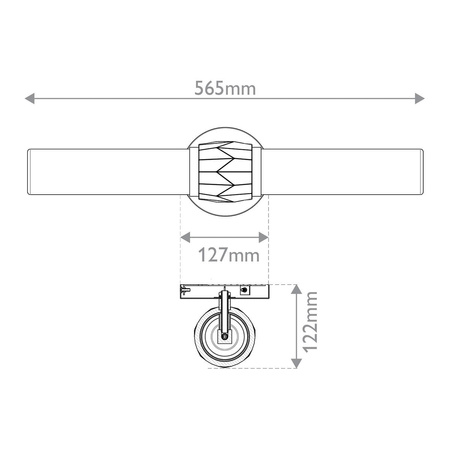 Kinkiet Ellison - 2 źródła światła - Czarny, szczotkowany (HK-ELLISON2-BK-BN) - Elstead Lighting