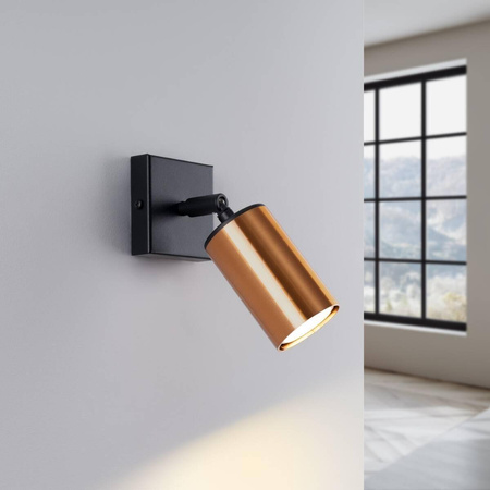 Kinkiet WINX czarny/miedź (SL.1374) - Sollux Lighting