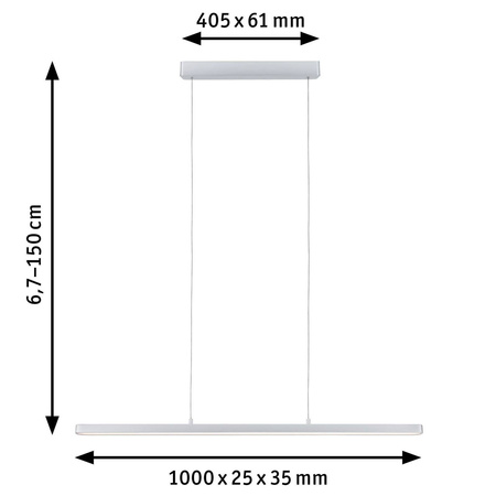 Lento wisząca lampa ściem LED Chrom m/Alu (PL79900) - PAULMANN