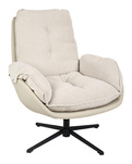 Fotel obrotowy CARINO beżowy - PU, stal (KH1501100181) - King Home