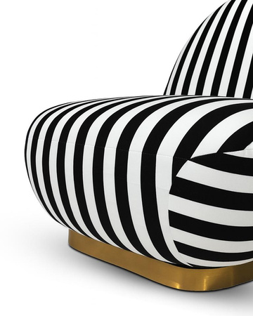 MaMaison fotel obrotowy AZURE biały / czarny (MM001501100350) - MaMaison