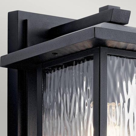 Średnia latarnia naścienna Cappanna - 1 źródło światła - Strukturalna czerń (KL-CAPPANNA-M-BKT) - Elstead Lighting